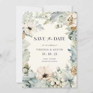 Reserve A Data Elegante Winter Save The Date Card
