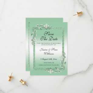 Reserve A Data Emerald Gem & Glitter 55th Wedding