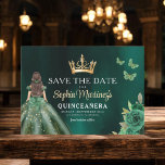 Reserve A Data Emerald Green Quinceanera<br><div class="desc">Anuncie seu dia especial com uma encantadora princesa verde esmeralda Quinceañera Salve o convite de data. Apresentando uma paleta verde esmeralda regal e detalhes elegantes, este convite dá o tom para uma celebração real. Adorado com delicados ajustados de sotaque para uma princesa, ele captura perfeitamente a magia de sua próxima...</div>
