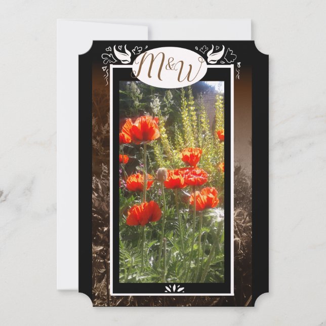 Reserve A Data Enchimentos de Chá de Flor de Preenchimento Vermel (Frente)