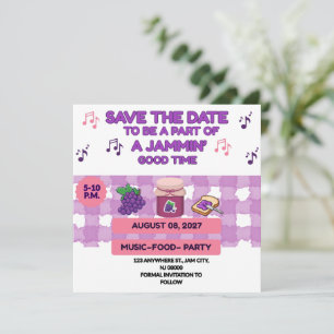RESERVE A DATA ENCONTRO FAMILIAR BBQ ROXO BRANCO 5.25 X 5.25 JAM