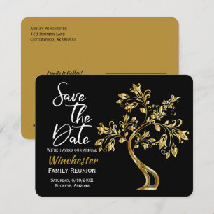 Reserve A Data Encontro Familiar Salve A Data Moderno Árvore Dour