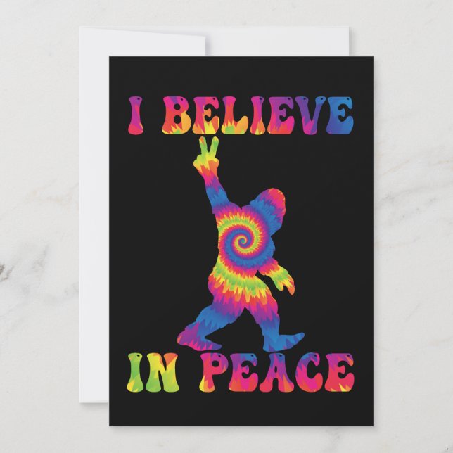 Reserve A Data Engraçado Pé Grande Eu Acredito Em Paz (Frente)