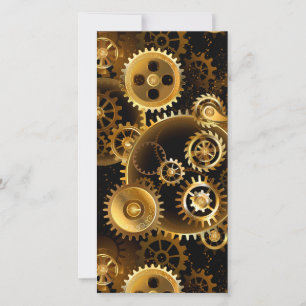 Reserve A Data Engrenagens de latão Steampunk perfeitas