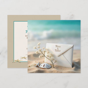 Reserve A Data Envelope de Casamento na Praia na Areia