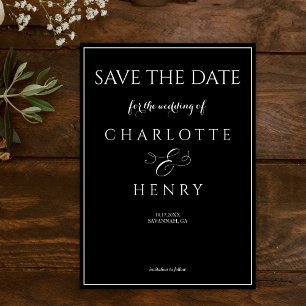 Reserve A Data Escuro Iluminado Moderno Elegante Preto