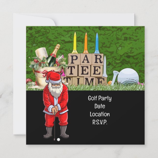 Reserve A Data Esquadra de Natal Santa Claus do Golf Par (Frente)