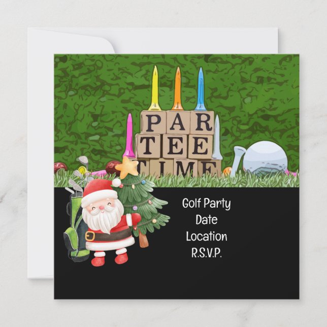 Reserve A Data Esquadra de Natal Santa Claus do Golf Par (Frente)