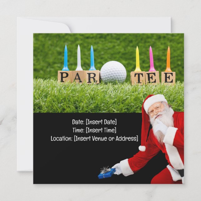 Reserve A Data Esquadra de Natal Santa Claus do Golf Par (Frente)