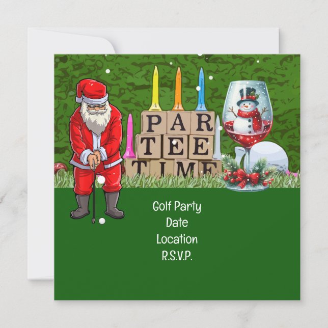 Reserve A Data Esquadra de Natal Santa Claus do Golf Par (Frente)