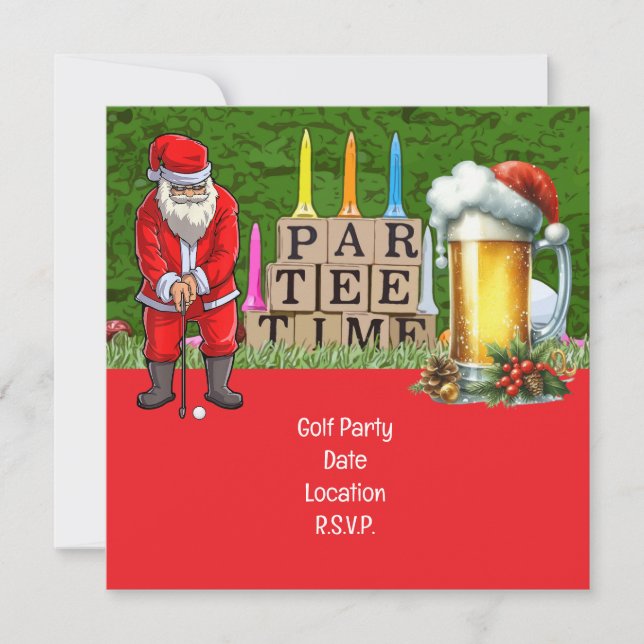 Reserve A Data Esquadra de Natal Santa Claus do Golf Par (Frente)