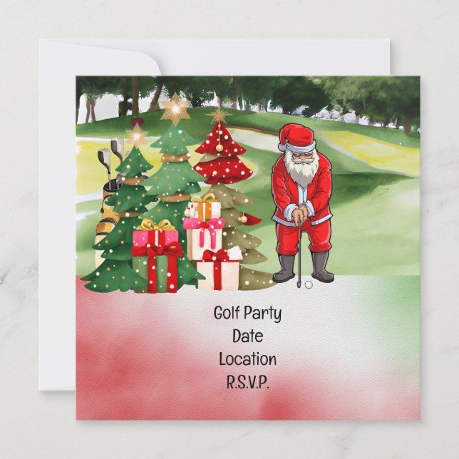 Reserve A Data Esquadra de Natal Santa Claus do Golf Par (Frente)