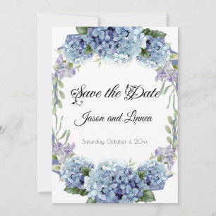 Reserve A Data Esqueça-Me-Não Flores Aquarela Elegante