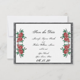 Reserve A Data Esqueleto Gótico Mãos Rosas Casamento Salvar a Dat