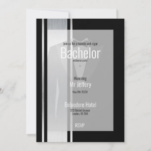 Reserve A Data Esta despedida de solteiro nobre preto e branco