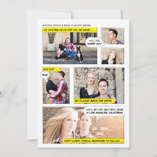 Reserve A Data Estilo de Livro de BD Salvar a Data (Frente)