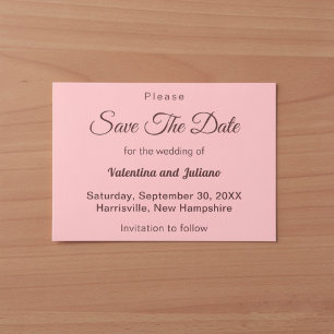 Reserve A Data Estilo de Tipografia Casamento Rosa Minimalista