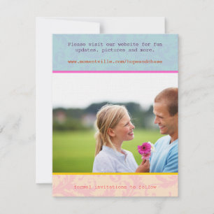 Reserve A Data Estilo Poster Whimsical Foto Casamento Salve a Dat