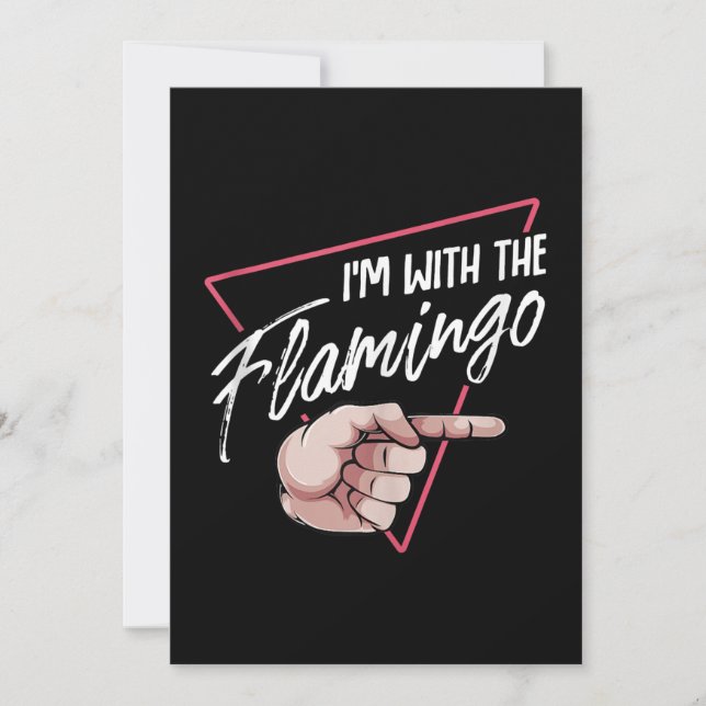 Reserve A Data Estou Com Figuras De Casal De Flamingo Halloween (Frente)