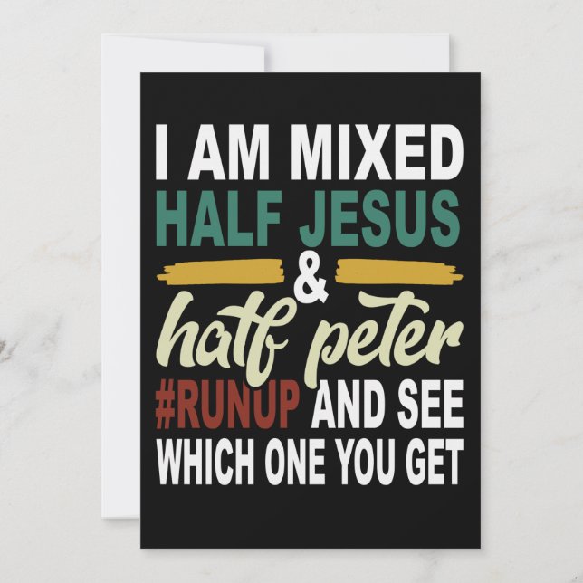 Reserve A Data Estou Misturando Metade de Jesus e Metade de Peter (Frente)