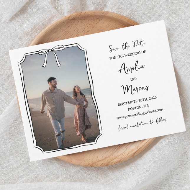 Reserve A Data Eterno Arco preto e branco Mídia Desenhada Mão (Criador carregado)