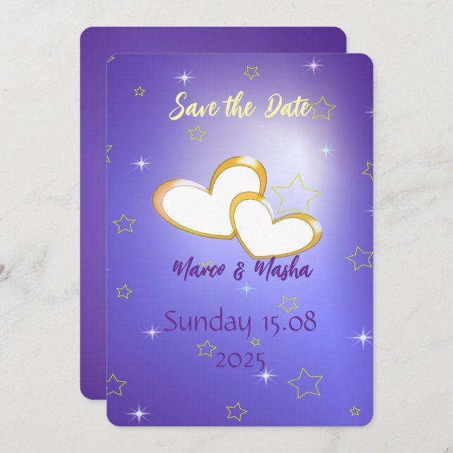 Reserve A Data Eterno Love Save the Date Card (Amor eterno salva  (Frente/Verso)