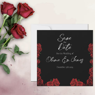 Reserve A Data Eterno Rosa vermelha White Black Elegance