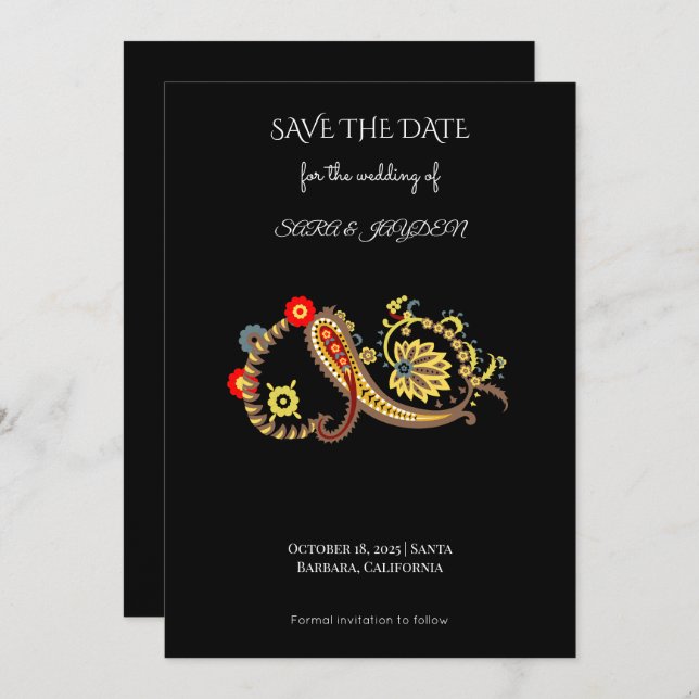 Reserve A Data Ethnic Retro Floral – Paisley Mandala Poster Art (Frente/Verso)