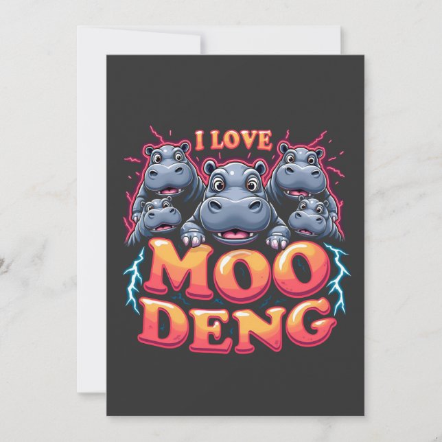 Reserve A Data Eu Amo Moo Deng Baby Hippo Amantes (Frente)