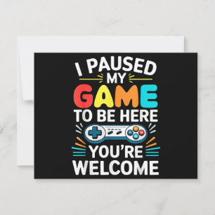 Reserve A Data Eu Parei Meu Jogo Para Estar Aqui Camisas Homens M