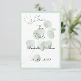 Reserve A Data Eucalipto Personalizado | Casamento Botânico Boho