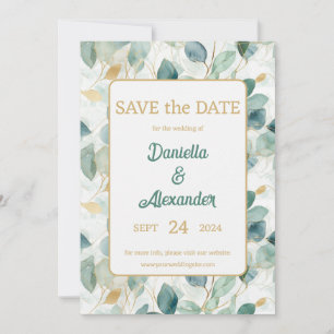Reserve A Data Eucalyptus Dourada Watercolor Sage Green Floral