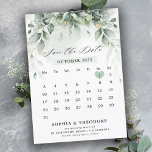 Reserve A Data Eucalyptus Greenery Goma Botânica Calendário<br><div class="desc">Primavera / calendário botânico do meio-verão elegante e moderno - salvar o cartão de data apresenta um buquê de folha verde-aquosa com cor aquática suave / folhas botânicas / eucalipto e poeira dourada. Por favor, encontre mais designs e variações na minha loja de "blisswedingpaperie". E fique à vontade para me...</div>