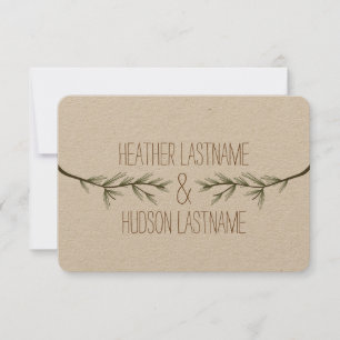 Reserve A Data Evergreen Tree Branches Casamento Salvar A Data