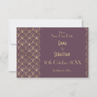 Reserve A Data Excelente elegante Gatsby Art Deco Salvar Datas