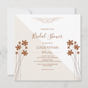 Reserve A Data Exemplo de Chá de panela Floral do lado do outono