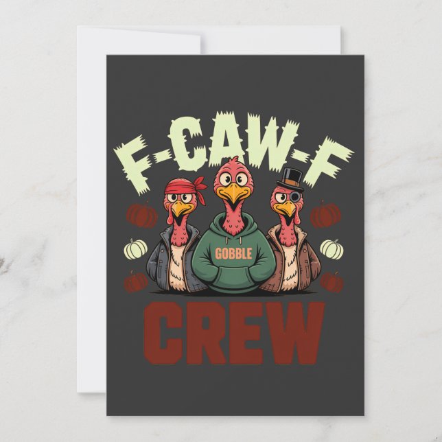 Reserve A Data F-Caw-F Crew apresenta Perus para Ação de Graças (Frente)