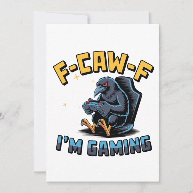 Reserve A Data F-Caw-F Estou jogando "Raven Crow Meme Engraçado" (Frente)