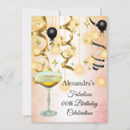 Reserve A Data Fabulosa festa das luzes Douradas rosa de champanh