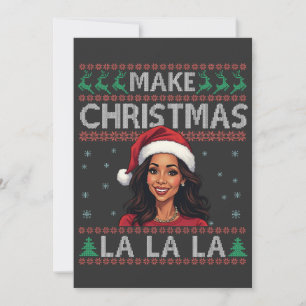 Reserve A Data Faça Natal La La La La Ugly Xmas Sweater Kamala