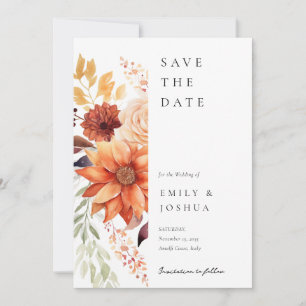 Reserve A Data Fall Autumn Floral Boho Weding