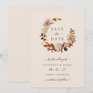 Reserve A Data Fall Wreath Casamento Salvar A Data