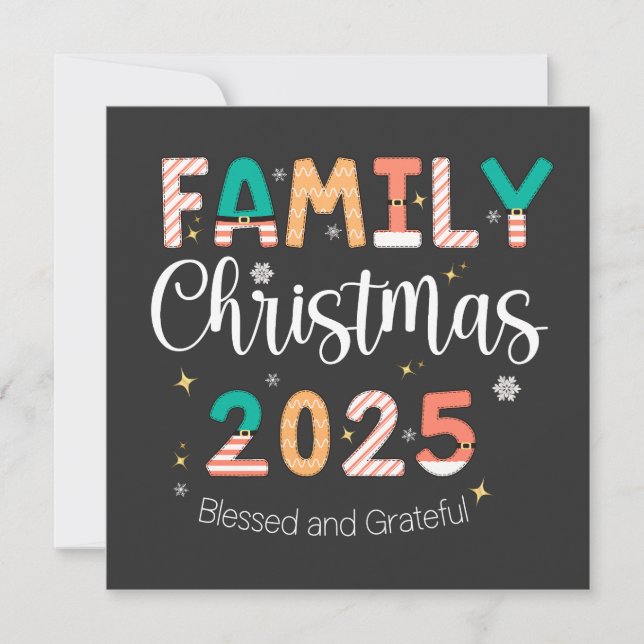 Reserve A Data Family Christmas 2025 Blessed and Grateful  (Frente)