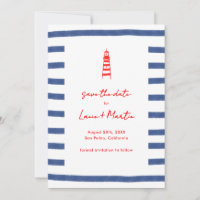 Farol Listrado Vermelho Azul Costa Leste