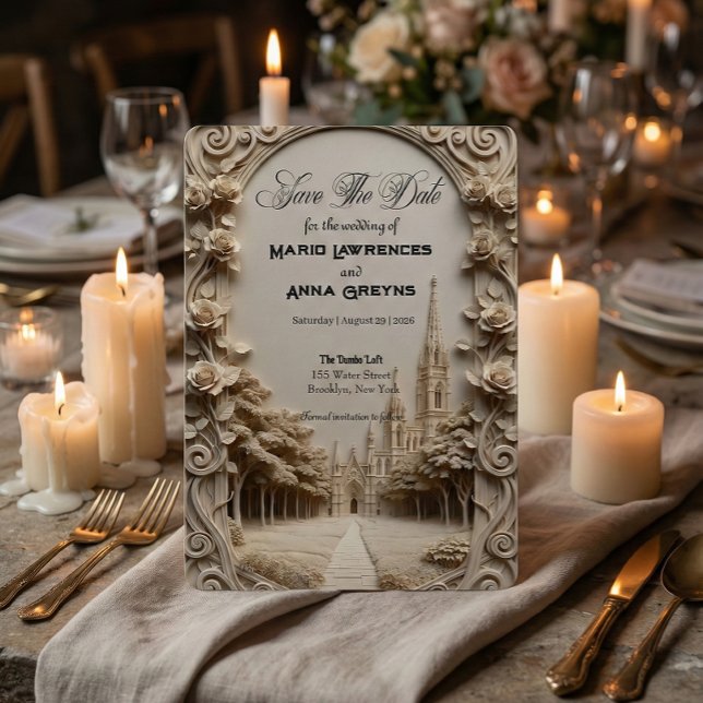 Reserve A Data Faux Bas-Relief Carved Floral Archway (Criador carregado)