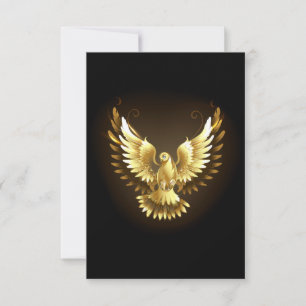 Reserve A Data Faux Gold Foil Peace Dove em Preto