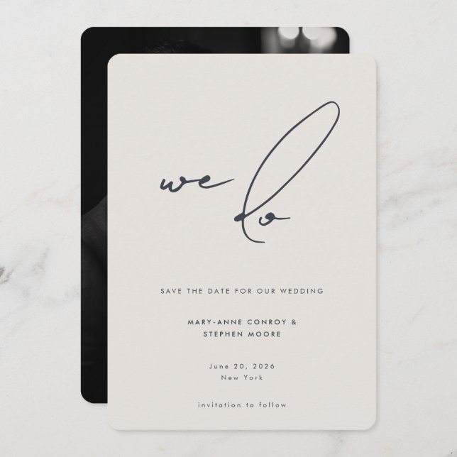 Reserve A Data Fazemos Foto De Caligrafia De Cinzas De Cerco Mini (Frente/Verso)