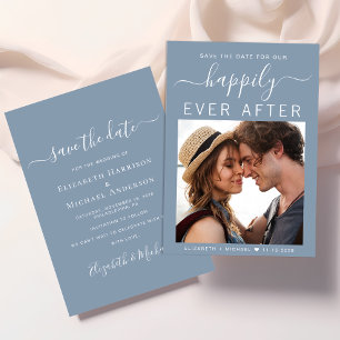 Reserve A Data Feliz Dia Após Foto Azul Derramado