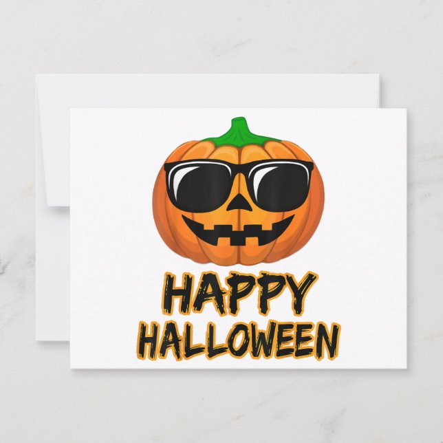 Reserve A Data Feliz Halloween Costume Engraçado Pumpkin (Frente)
