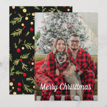 Feliz Natal simples uma foto família Feriado